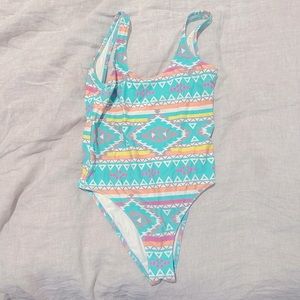 Chubbies The Oasis Aztec Print One Piece Swimsuit